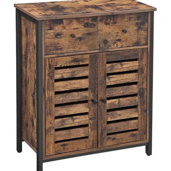 Rootz Living Skåp>Rootz Industriförvaringsskåp - Byrå - Bokhylla - Skänk - 2 dörrar och 2 lådor - 70 x 30 x 80 cm