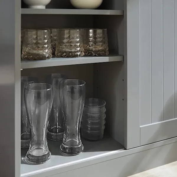 Rootz Living Köksö>Rootz Kitchen Island - Skänk med 2 skjutdörrar och vikbar bänksk