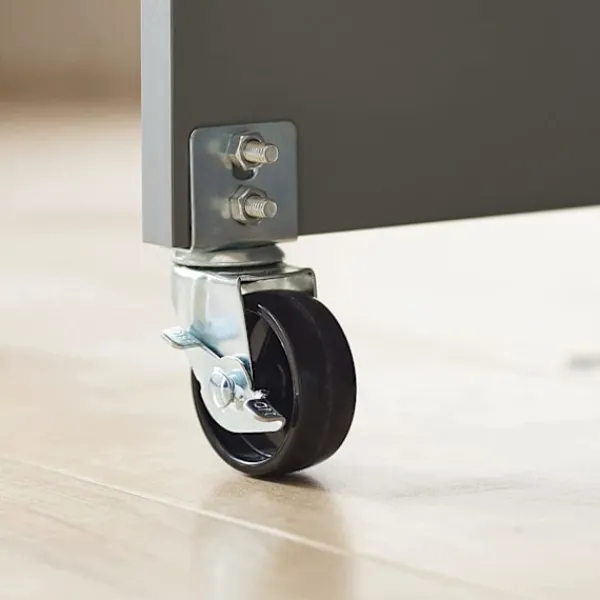Rootz Living Köksö>Rootz Kitchen Island - Skänk med 2 skjutdörrar och vikbar bänksk