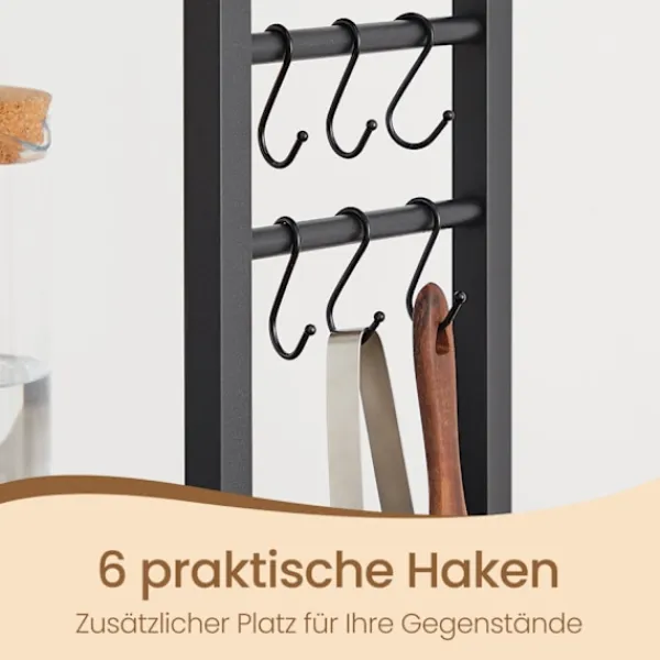 Rootz Living Köksö>Rootz kökshylla - Stående hylla - Mikrovågshylla - Space -Saving Solution - 40 x 80 x 167 cm