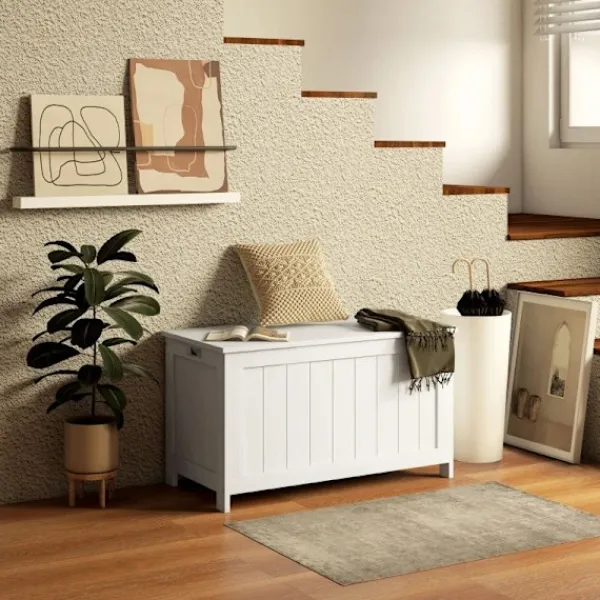 Rootz Living Köksö>Rootz Köksvagn - Serveringsvagn - Köksö - 1 kryddställ - 1 handdukshållare - Justerbar i höjdled - Gummiträ - Vit - 109L x 40W x 89H cm