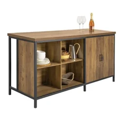 Rootz Living Köksö>Rootz Kommodebuffé - Köksö - Köksskåp - Mångsidig förvaring - Justerbar hylla - Rymlig design - MDF och metallram - 170cm x 89cm x 60cm