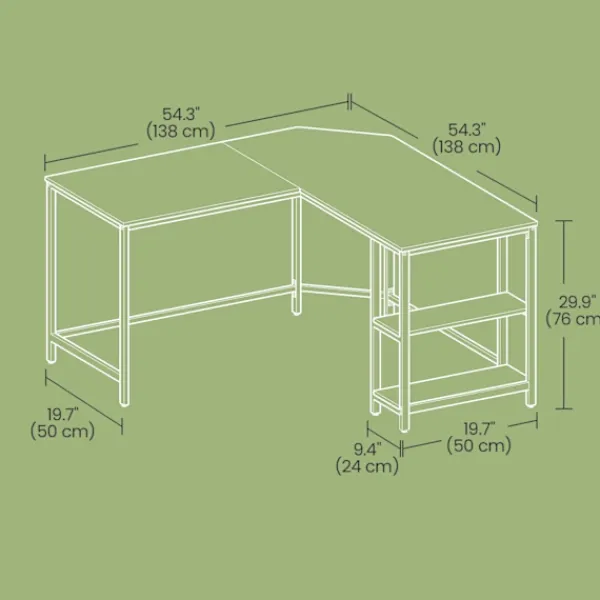 Rootz Living Kontorsmöbler>Rootz L -formad datorskrivbord - Office Desk - Gaming Desk - Space Saving - 138cm x 138 cm x 75 cm