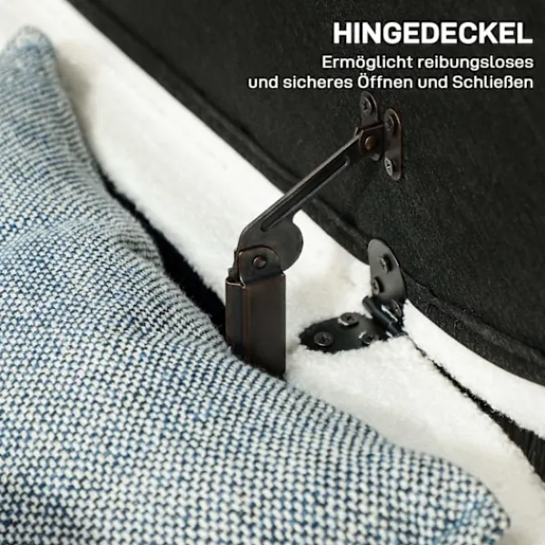 Rootz Living Kistor & Koffertar>Rootz lagringsbänk - Uppbyggd sittplats - Ottoman Bänk - Handy Storage - 114 cm x 47 cm x 46,5 cm