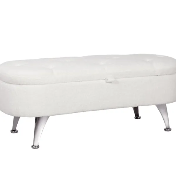 Rootz Living Kistor & Koffertar>Rootz lagringsbänk - Uppbyggd sittplats - Ottoman Bänk - Handy Storage - 114 cm x 47 cm x 46,5 cm