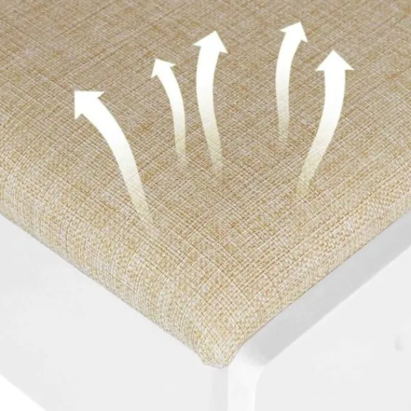 Rootz Living Pallar>Rootz Make -Up Pall - Vanity Seat - Foot Pall - Bekväm 150 kg kapacitet - Elegant brun vit - 40 cm x 45 cm x 30 cm