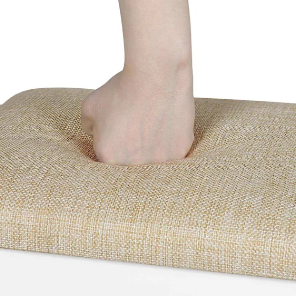 Rootz Living Pallar>Rootz Make -Up Pall - Vanity Seat - Foot Pall - Bekväm 150 kg kapacitet - Elegant brun vit - 40 cm x 45 cm x 30 cm