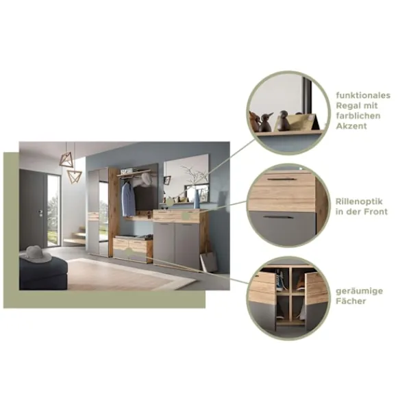 Rootz Living Sideboards>Rootz Mason Bench Garderob - Shoe Rack Bench - Entryway Organizer - 90 cm x 51 cm x 37 cm