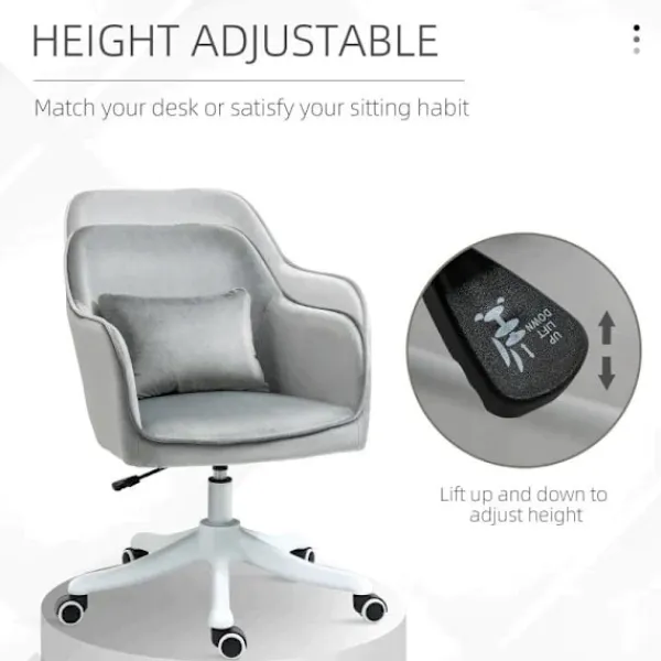 Rootz Living Kontorsmöbler>Rootz Massage Kontorsstol - Kontorsstol - Stol - Höjdjusterbar - Grå - 55 cm x 65 cm x 89 cm