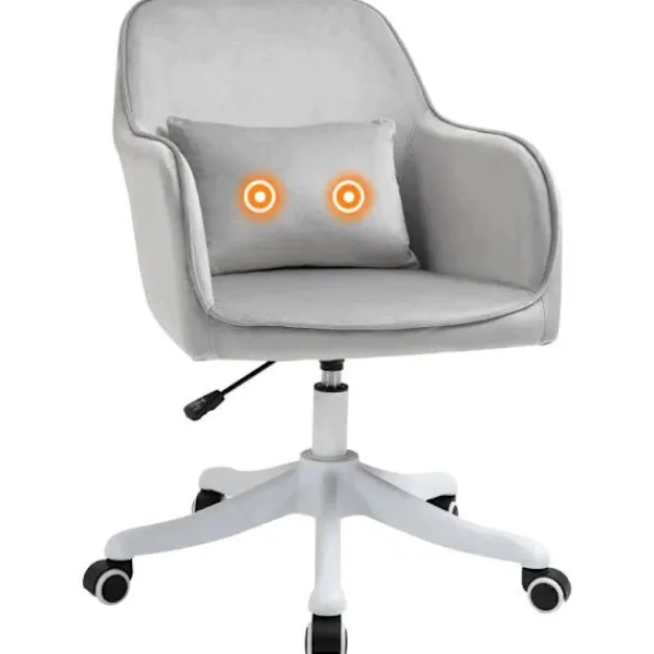 Rootz Living Kontorsmöbler>Rootz Massage Kontorsstol - Kontorsstol - Stol - Höjdjusterbar - Grå - 55 cm x 65 cm x 89 cm