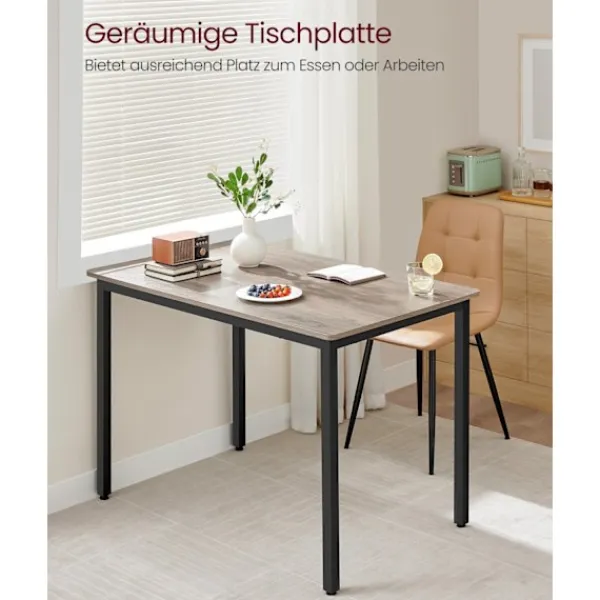Rootz Living Matbord>Rootz matbord - Greige fläckigt - Spånskiva stål - 120kg Kapacitet - 70cm x 110cm x 77cm - Monteringsanvisningar