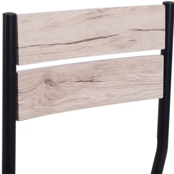 Rootz Living Matgrupper>Rootz matbordsset - 3-delat - 1 matbord - 2 matstolar - MDF - metall - trälook - svart