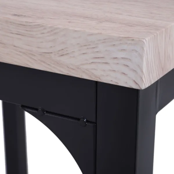 Rootz Living Matgrupper>Rootz matbordsset - 3-delat - 1 matbord - 2 matstolar - MDF - metall - trälook - svart