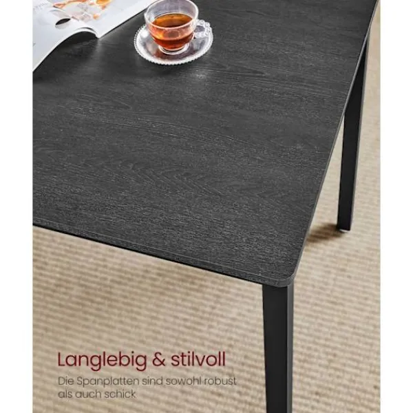 Rootz Living Matgrupper>Rootz Matbordsset - Spånbord - Stålbänk - Modernt - 70cm x 110cm x 75cm