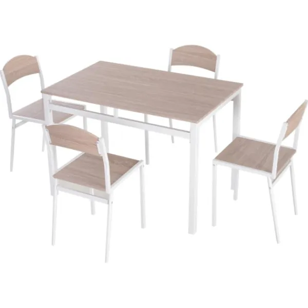 Rootz Living Matgrupper>Rootz Matsalsset - 5-delat - Matbord - Matsalsstol - 1 bord - 4