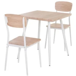 Rootz Living Matgrupper>Rootz matsalsset - Matbord - Matstolar - 3-delat - Trä - Naturli