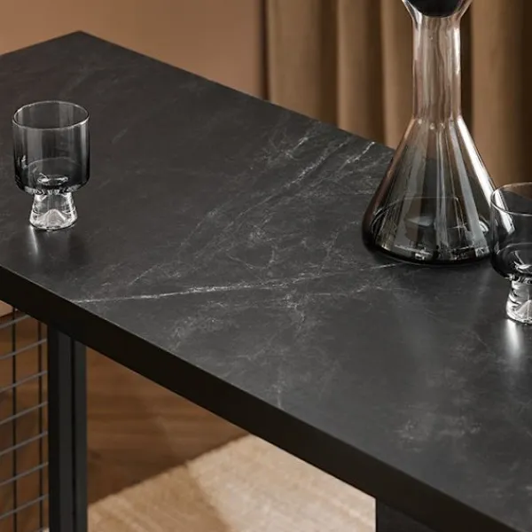 Rootz Living Matbord>Rootz Modern Bar Table - Köksbord - Matbord - Stabil MDF & Metallram - Justerbara fötter - Rymlig förvaring - 120cm x 105cm x 50cm