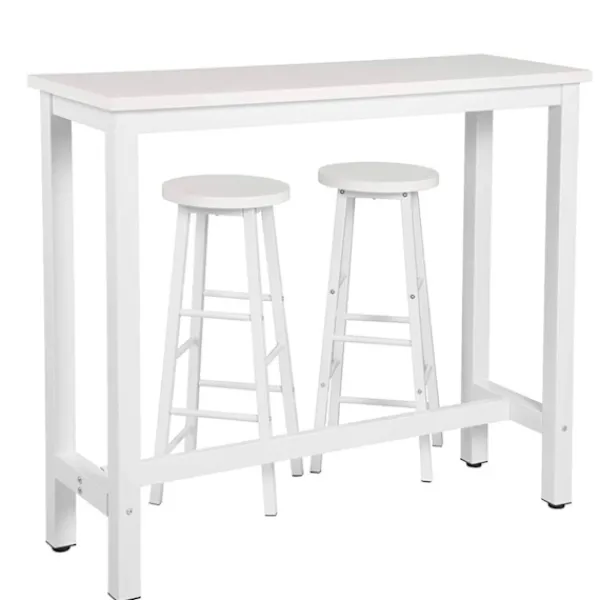 Rootz Living Matgrupper>Rootz Modern Barbords- och pallset - Pubbordsset - Matsalsset i bänkhöjd - Robust metallstomme - Reptålig - Lätt att rengöra - 120 cm x 40 cm (Bord), | Fyndiq