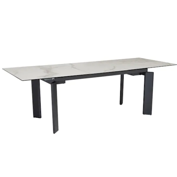 Rootz Living Matbord>Rootz Modern Large Matsalsbord - Rektangulärt marmorlook - Utdragbart bord - Plats för 10 - 180-240cm x 95cm x 77cm