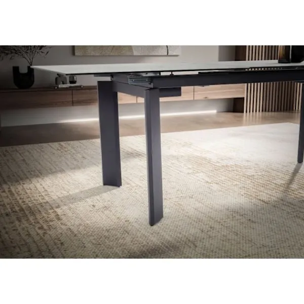 Rootz Living Matbord>Rootz Modern Large Matsalsbord - Rektangulärt marmorlook - Utdragbart bord - Plats för 10 - 180-240cm x 95cm x 77cm