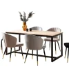 Rootz Living Matgrupper>Rootz Modern Loft Dining Table - Rectangular Table - Natural Wood Grain - Scratch Protection - 120cm x 60 cm x 76 cm