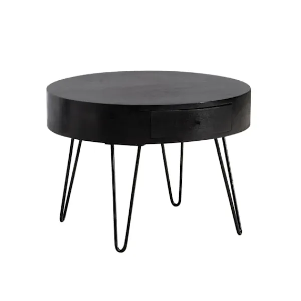 Rootz Living Soffbord>Rootz Modern soffbord - Strikande soffbord - Rund förvaringsbord - Unik design - 60 cm x 60 cm x 43 cm
