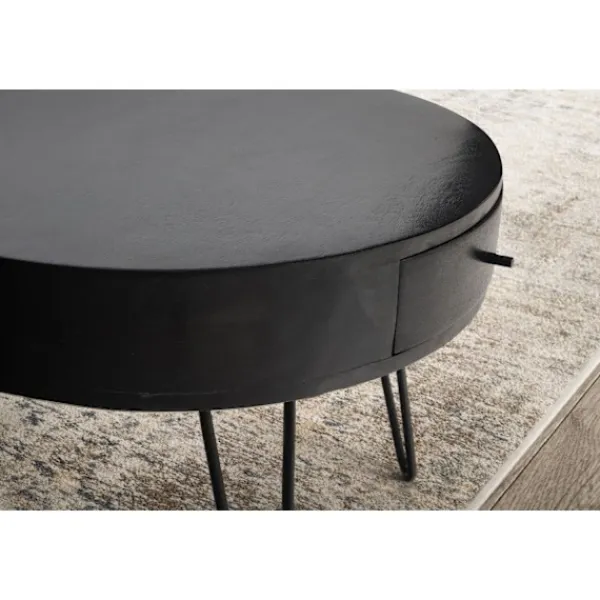 Rootz Living Soffbord>Rootz Modern soffbord - Strikande soffbord - Rund förvaringsbord - Unik design - 60 cm x 60 cm x 43 cm