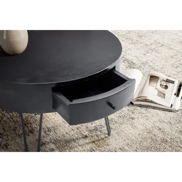 Rootz Living Soffbord>Rootz Modern soffbord - Strikande soffbord - Rund förvaringsbord - Unik design - 60 cm x 60 cm x 43 cm