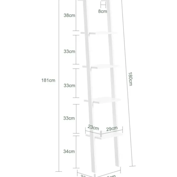 Rootz Living Hyllor>Rootz Modern 4-vånings steghylla- Vägghylla -Ställhylla- Bokhylla Förvaring Displayhylla