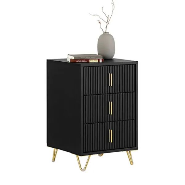 Rootz Living Sängar>Rootz Nattduksbord - Sängbord - Sidobord - Organisera saker - 40cm x 63cm x 40cm, PB(E1), MDF(E1), metall - Elegant modern design