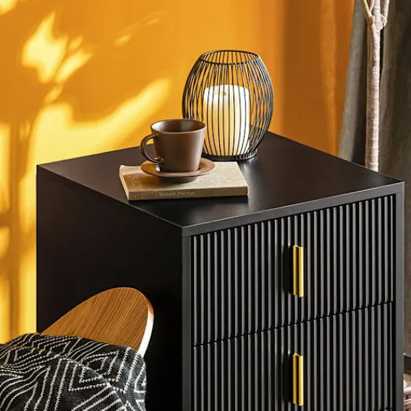 Rootz Living Sängar>Rootz Nattduksbord - Sängbord - Sidobord - Organisera saker - 40cm x 63cm x 40cm, PB(E1), MDF(E1), metall - Elegant modern design