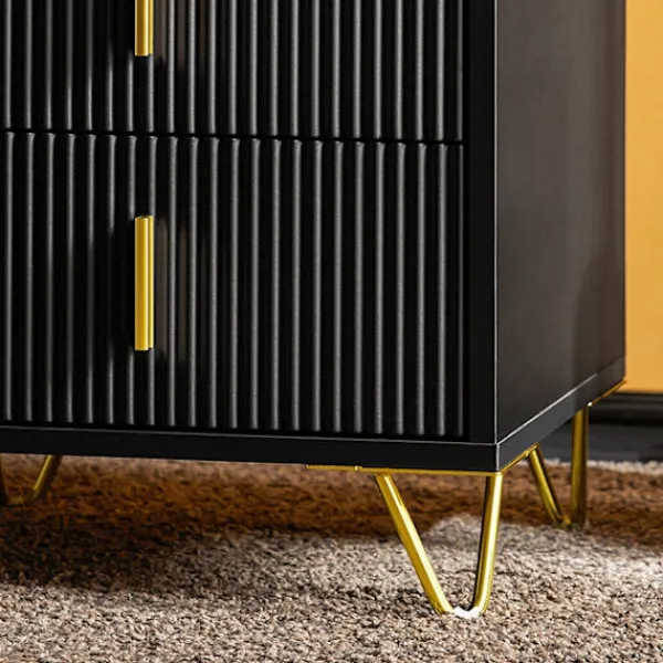 Rootz Living Sängar>Rootz Nattduksbord - Sängbord - Sidobord - Organisera saker - 40cm x 63cm x 40cm, PB(E1), MDF(E1), metall - Elegant modern design