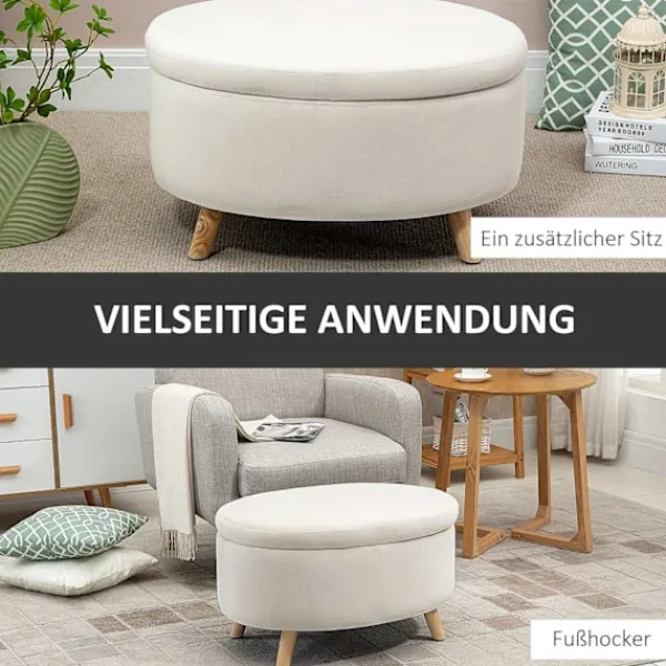 Rootz Living Pallar>Rootz Oval Velvet Bench - Lagring Stool - Foot Pall - Håller upp till 80 kg - 71 x 51,5 x 42 cm - Stylsk brun design
