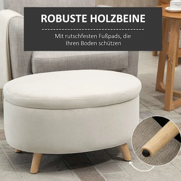 Rootz Living Pallar>Rootz Oval Velvet Bench - Lagring Stool - Foot Pall - Håller upp till 80 kg - 71 x 51,5 x 42 cm - Stylsk brun design