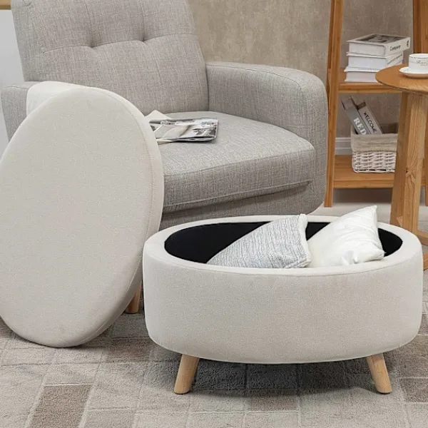 Rootz Living Pallar>Rootz Oval Velvet Bench - Lagring Stool - Foot Pall - Håller upp till 80 kg - 71 x 51,5 x 42 cm - Stylsk brun design