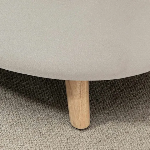 Rootz Living Pallar>Rootz Oval Velvet Bench - Lagring Stool - Foot Pall - Håller upp till 80 kg - 71 x 51,5 x 42 cm - Stylsk brun design