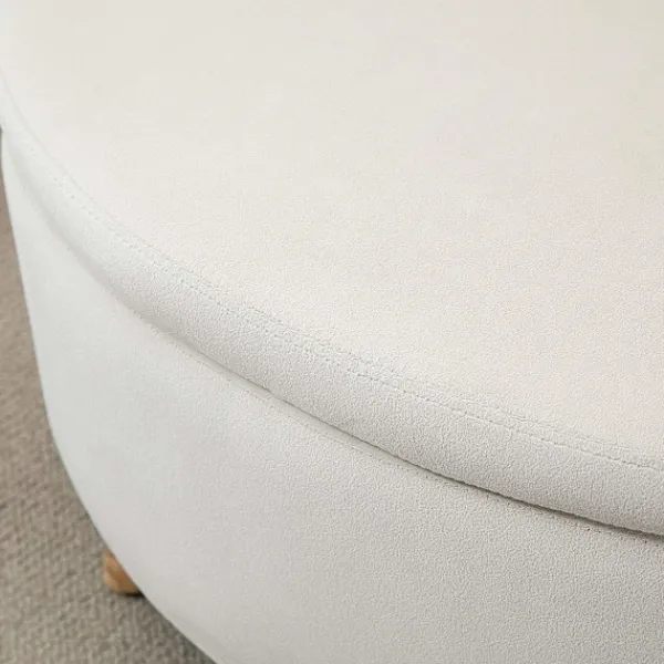 Rootz Living Pallar>Rootz Oval Velvet Bench - Lagring Stool - Foot Pall - Håller upp till 80 kg - 71 x 51,5 x 42 cm - Stylsk brun design