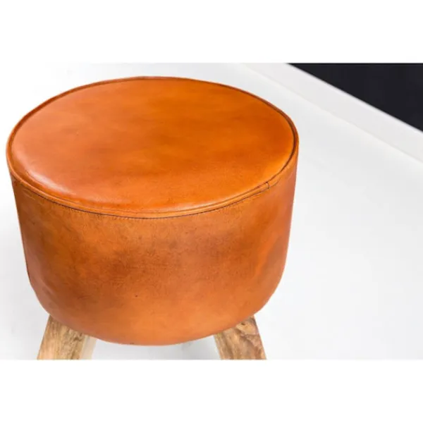 Rootz Living Pallar>Rootz Pall - Pall - Hocker - Puff - Getskinn - Handgjord - Mango