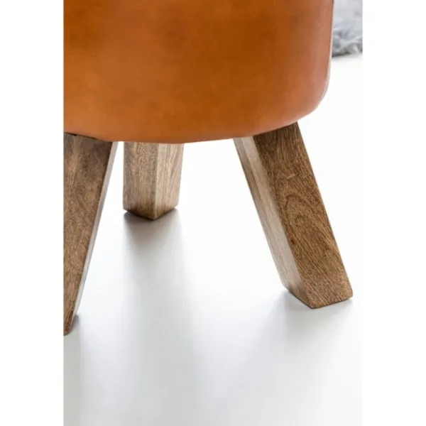 Rootz Living Pallar>Rootz Pall - Pall - Hocker - Puff - Getskinn - Handgjord - Mango