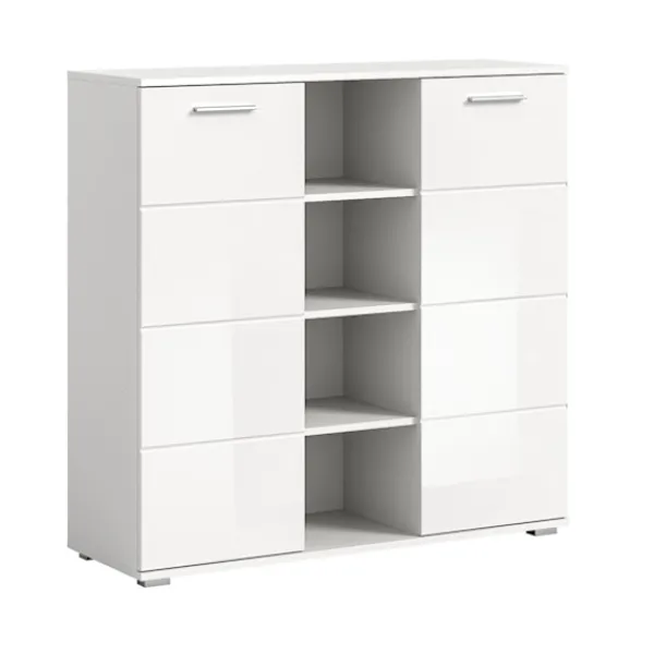 Rootz Living Byråer>Rootz Prego byrå - vit byrå - träförvaringsenhet - 2 -dörrskåp - Modern design - 110 cm x 108 cm x 37 cm