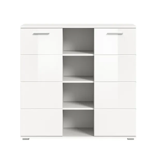 Rootz Living Byråer>Rootz Prego byrå - vit byrå - träförvaringsenhet - 2 -dörrskåp - Modern design - 110 cm x 108 cm x 37 cm
