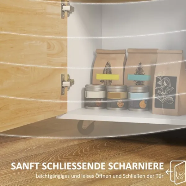 Rootz Living Köksö>Rootz Rollable Kitchen Trolley - Mobile Kitchen Island - Kitchen Cart - riklig förvaring och enkel rörlighet - 107 cm x 50 cm x 85 cm