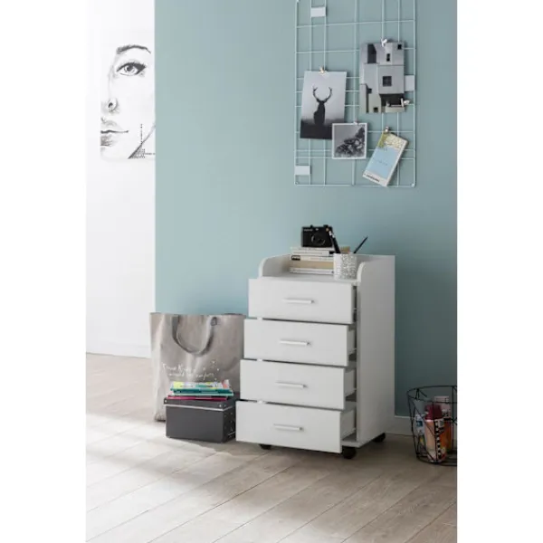 Rootz Living Byråer>Rootz rullcontainer 40 x 70,5 x 33 cm vit - Skrivbordscontainer