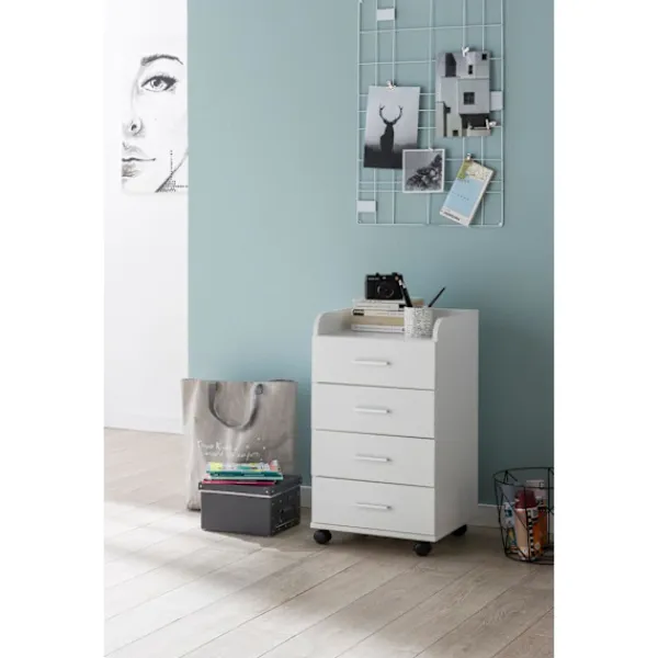 Rootz Living Byråer>Rootz rullcontainer 40 x 70,5 x 33 cm vit - Skrivbordscontainer