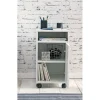 Rootz Living Kontorsmöbler>Rootz rullcontainer vit 33x60x38cm lådskåp kontorscontainer - Skrivbordsbehållare med dörr & bricka - Kontorsbehållare sidobehållare med hjul - Liten | Fyndiq