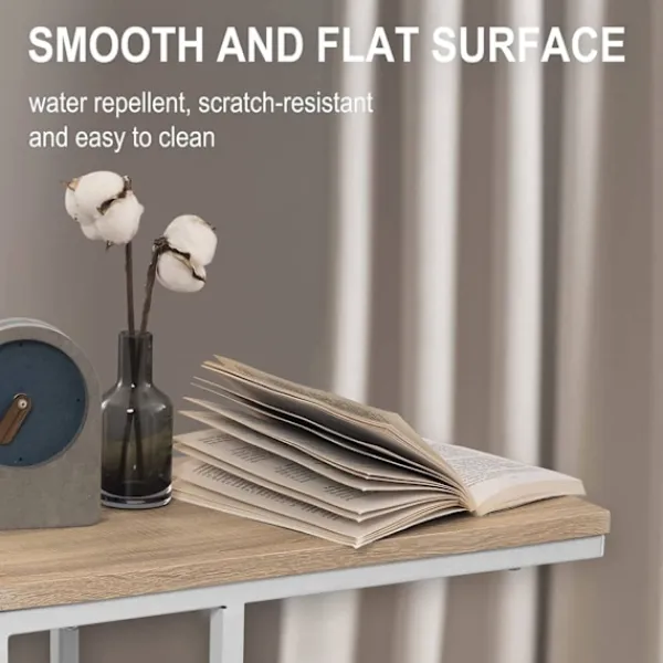 Rootz Living Småbord>Rootz sidobord - C-format gavelbord - Modernt soffbord - MDF & metallram - Stabil konstruktion - 45cm x 25cm Bordsskiva - 63,5cm Höjd