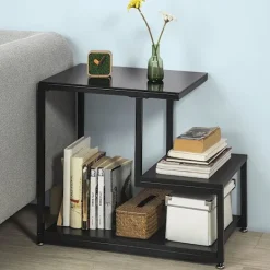 Rootz Living Soffbord>Rootz sidobord - Soffbord - Vardagsrumsbord med förvaringshylla - B65 x D35 x H55cm