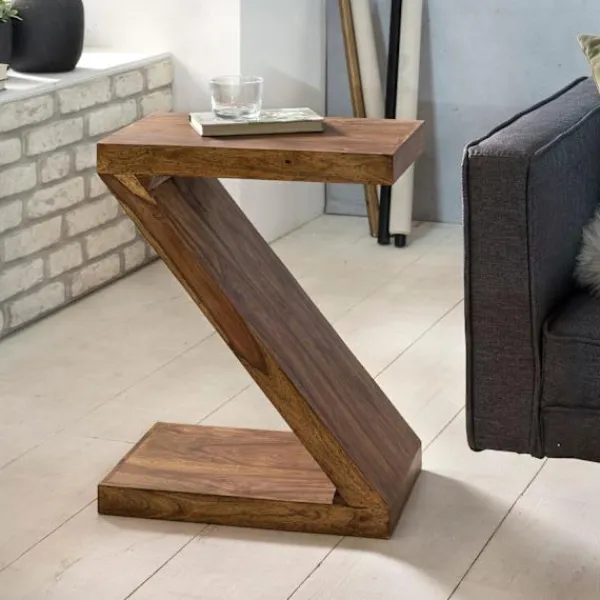 Rootz Living Småbord>Rootz Sidobord - Z-Shape Sidobord - Sidobord - Trä - Brun