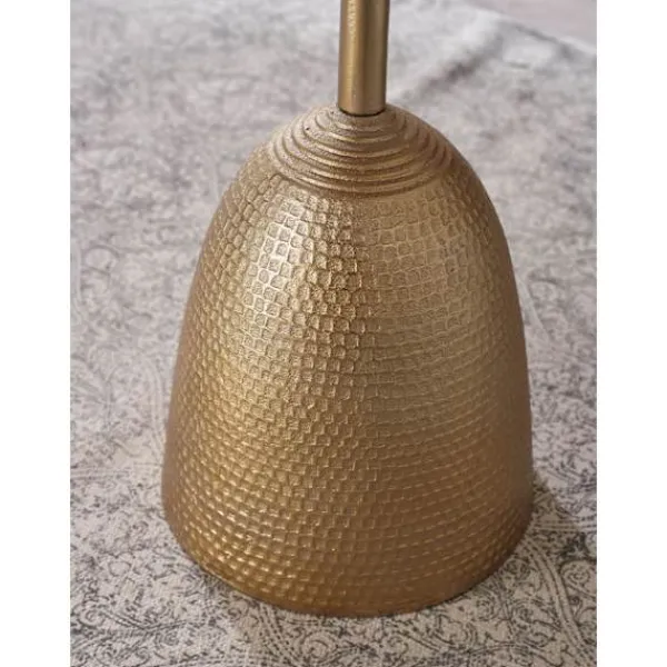 Rootz Living Småbord>Rootz sidobord guld 33x33x53 cm sidobord aluminium - Runt soffbord i metall - Vardagsbord Soffa Modern - Soffbord högt