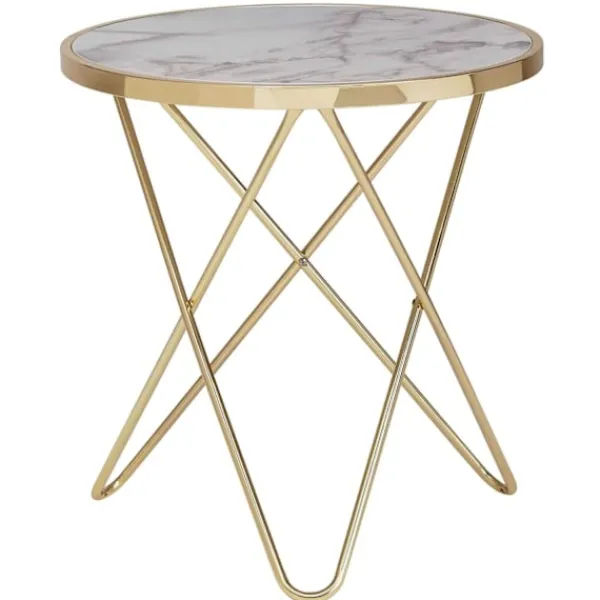 Rootz Living Småbord>Rootz sidobord marmor - Sidobord design - Metall - Vit - 55 x 57 x 55 cm